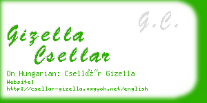 gizella csellar business card